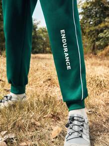 In My Nature 男士字母印花戶外運動長褲