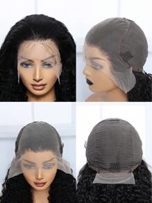 13x6 Kinky Curly Lace Front Wig 人髮,30-32吋透明髮網,180%髮量適用於自然色 - SNatural - 查看 7