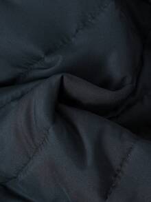 Baby Girl Floral Print Teddy Lined Hooded Coat - Black - View 4