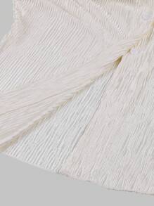 SHEIN Unity Của phụ nữ Bùng nổ Tay áo Textured Áo sơ mi - Màu vàng - Xem 4