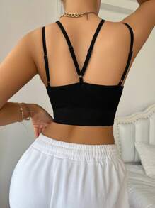 Seamless Women's Backless Bra With Multiple Straps For Support - Black - View 2