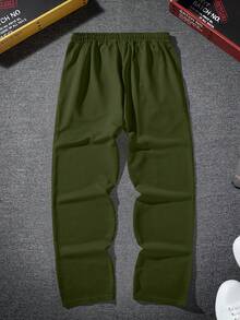 Manfinity EMRG Nam In Đồ họa Eo dây rút Quần Chạy bộ - xanh quân đội - Xem 2