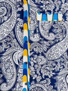 GENTILAND Men's Paisley Printed Woven Casual Short Sleeve Shirt - Multicolor - View 3