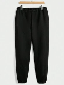 Manfinity RebelGame Men's Cartoon Character Print Hooded Sweatshirt And Long Pants Set - Black - View 6