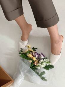 DAZY Business Casual Plain Color Tapered Leg Pants Women Dress Pants - Coffee Brown - View 5