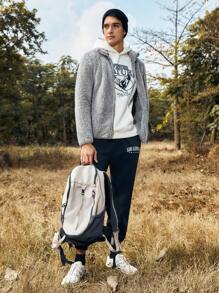 In My Nature Men Zip Up Outdoor Fleece Jacket