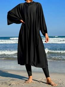 Swim Mulvari Robe Une Pièce Minimaliste De Couleur Unie Pour Femmes