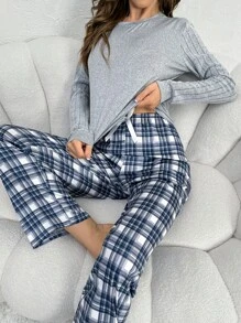 Plaid Pajamas Set - Multicolor - View 4