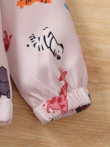 Baby Girls' And Toddler Girls' Hooded Animal Printed Trench Coat