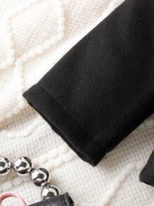 Baby Girls' Elegant And Sweet Skirt Set For Spring And Autumn - Black - View 5