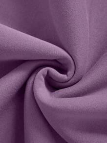 INAWLY Felpa Con Casco A Goccia In Colore Tinta Unita Per Donna - Viola - Visualizzare 7