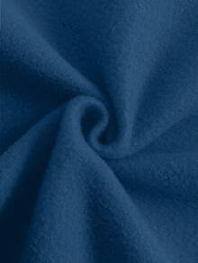 SHEIN EZwear 女款藍色印花連帽常規版型運動衫 - 藏蓝色 - 查看 3