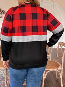 EMERY ROSE Plus Size Casual Sweatshirt For Daily Wear - Multicolor - View 2