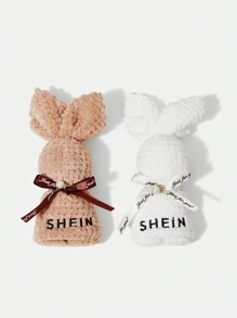 SHEIN 1 件兔子形状毛巾家居浴室装饰夏季假日旅行必备品旅行配件海滩必备品 - 彩色 - 查看 1