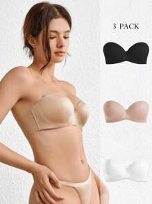 Ocili Leisure 3pack Solid Bandeau Bra - Multicolor - View 6