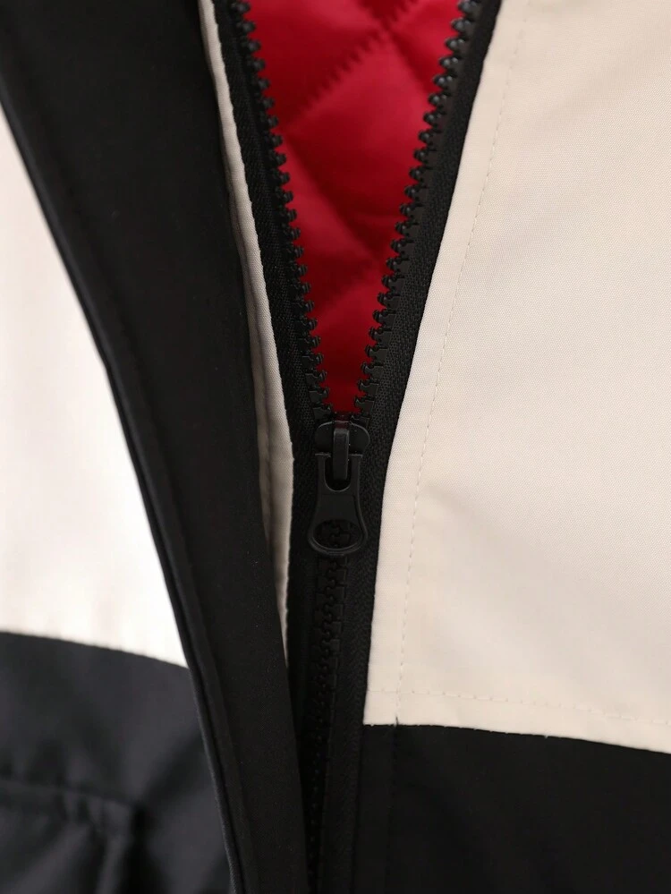 Tween Girls' Contrast Color Quilted Jacket With Ribbed Cuffs