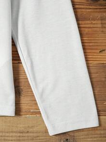 SHEIN LUNE Của phụ nữ Kích thước lớn Hoạt hình & Chữ in Áo thun - trắng - Xem 3