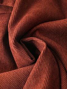 SHEIN LUNE Hơn Chi tiết về Flap Thắt lưng Váy sơ mi - Rỉ Nâu - Xem 5