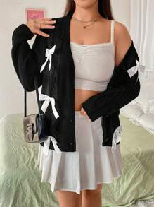 Flirla 大碼開衫 - 黑色 - 查看 7