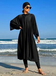 Swim Mulvari Robe Une Pièce Minimaliste De Couleur Unie Pour Femmes