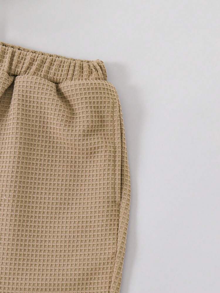 3pcs/Set Toddler Boys Cute & Comfy Print Long Sleeve Top, Hooded Jacket, Pants Set, Fleece Thickened