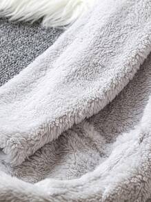 SHEIN Kích thước lớn Của phụ nữ Sang trọng Lỏng lẻo Vai Dài Áo thun Nhiệt - Xám - Xem 3