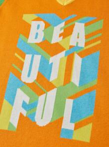 SHEINNeu Letter Pattern Sweater Dress Without Blouse - Multicolor - View 5