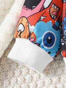 Em bé Con trai Phim hoạt hình dễ thương Nhỏ bé Quái vật Mẫu Giải trí Tay áo dài Áo nỉ Quần jean - Nhiều màu - Xem 4