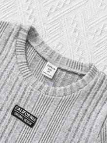 SHEIN Girls' 2pcs Basic Long Sleeve Casual Dress - Multicolor - View 3