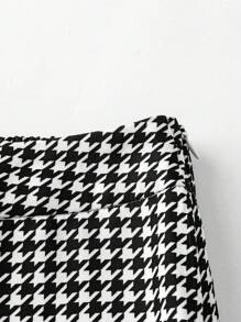 SHEIN Clasi Celana Ukuran Plus - Hitam dan Putih - View 6