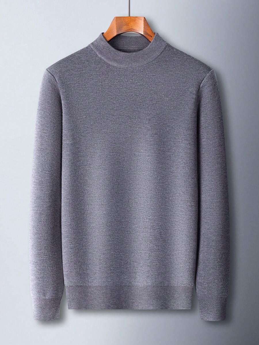 Men's Casual Sweater For Autumn - Light Grey - View 1