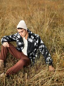 In My Nature In My Nature Men's All-over Printed Sherpa Jacket