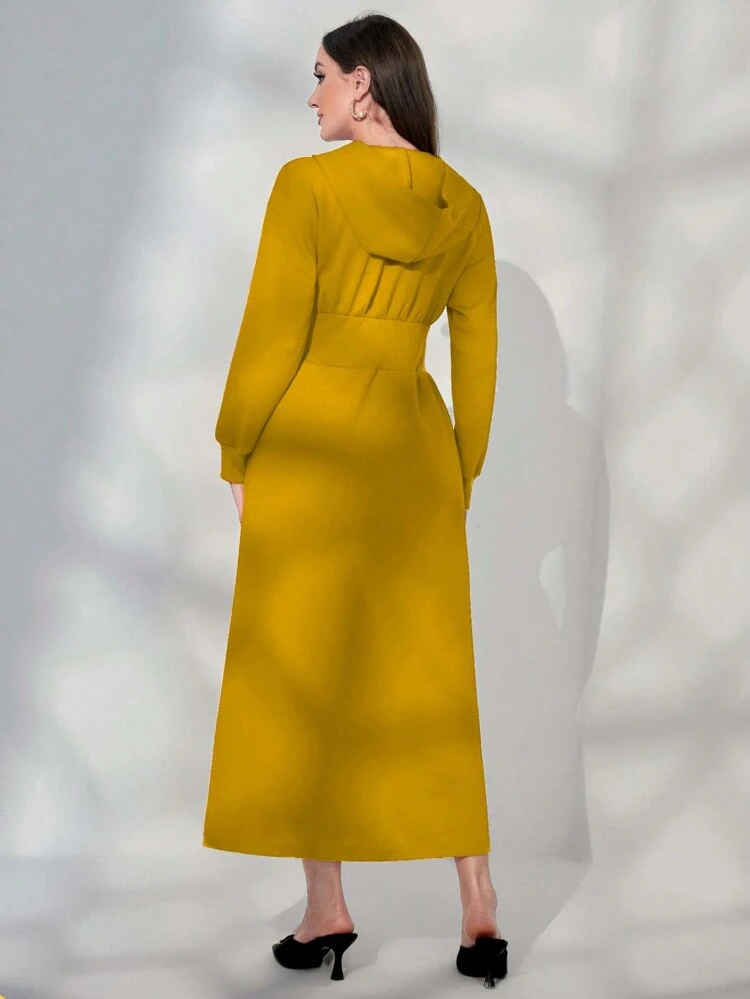 Women's Solid Colored Hoodie Dress Pullover Fall Outfit