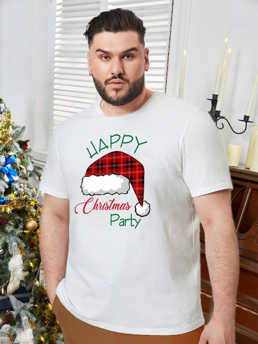 Manfinity Homme 男式大尺碼聖誕節t恤