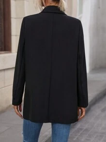 SHEIN LUNE Giacca da tailleur con revers a punta in tessuto autunnale per donna