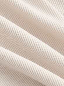 SHEIN MOD Women's Solid-Colored Stitch Decoration  Slim Fit Stand Collar Dress - Apricot - View 3