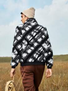 In My Nature In My Nature Men's All-over Printed Sherpa Jacket