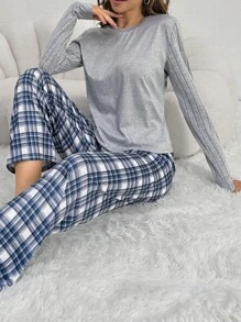 Plaid Pajamas Set - Multicolor - View 6