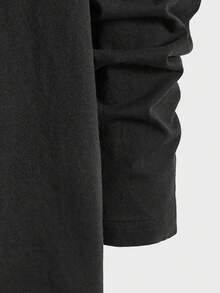 Manfinity RebelGame 男士針織休閒印花t卹 - 黑色 - 查看 3