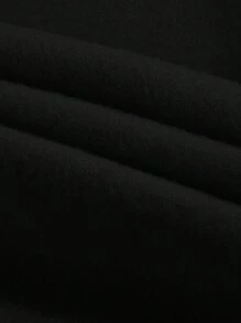 INAWLY Của phụ nữ Môi & Lá thư In Lông cừu Áo nỉ - màu đen - Xem 4