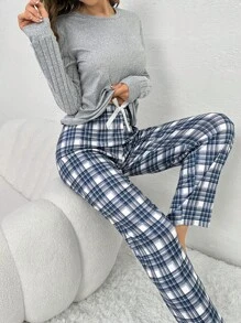 Plaid Pajamas Set - Multicolor - View 5