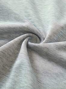 SHEIN LUNE Women's Plus Size Floral Letter Print Sweatshirt - Grey - View 4