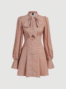 SHEIN MOD In Toàn bộ Cà vạt Đầm - Nhiều màu - Xem 1