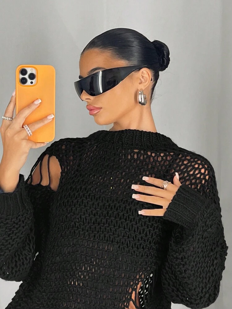 Women's Hollow Out Knitted Sweater