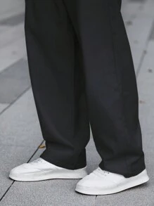 Manfinity Hypemode Men Slant Pocket Straight Leg Jeans, Grunge - Black - View 6