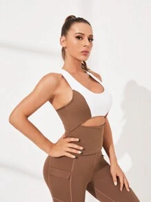 VARSITIE 運動瑜伽基礎款胸固定綁帶與背心設計 - 彩色 - 查看 6