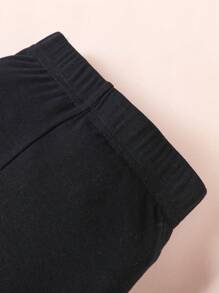 SHEIN 初學步女童休閒背心與豹紋t恤和打底褲3入套裝,適用於春、秋、冬季節 - 玫紅色 - 查看 8