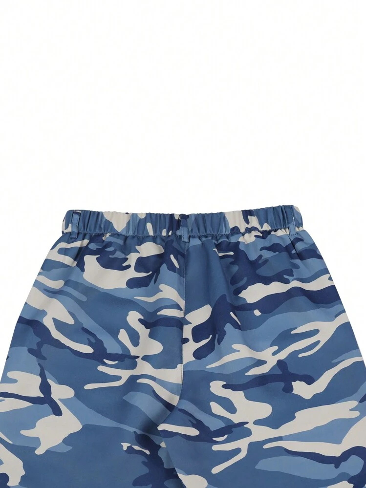 Manfinity EMRG Men's Camouflage Flip Flap Pocket Cargo Baggy Pants