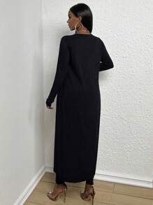 SHEIN Slayr Solid Color Jumpsuit And Jacket Two-piece Set - Black - View 2