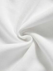 SHEIN 青少年男孩休閒字母圖案短袖t恤,適合夏季穿著 - 白色 - 查看 3